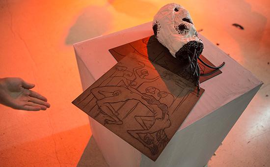 Sidur's works after the attack on the exhibition